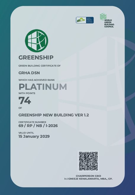 Grha DSN Raih Gelar Sertifikasi Greenship Kategori Platinum